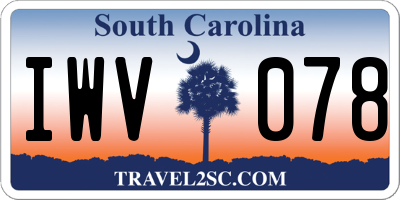 SC license plate IWV078