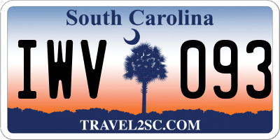 SC license plate IWV093