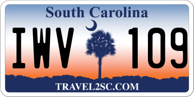 SC license plate IWV109