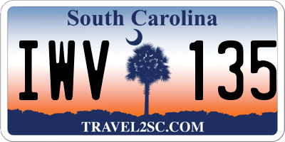 SC license plate IWV135
