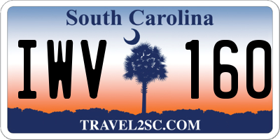 SC license plate IWV160