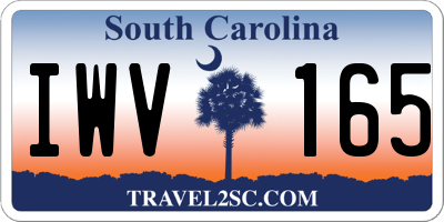 SC license plate IWV165