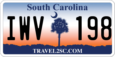 SC license plate IWV198