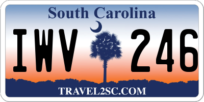 SC license plate IWV246