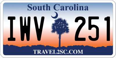 SC license plate IWV251