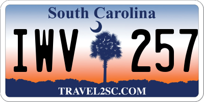 SC license plate IWV257