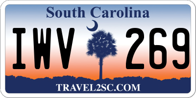 SC license plate IWV269