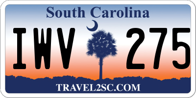 SC license plate IWV275