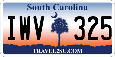 SC license plate IWV325