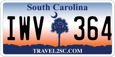 SC license plate IWV364