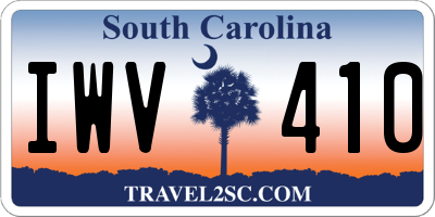 SC license plate IWV410