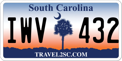 SC license plate IWV432