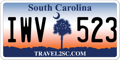 SC license plate IWV523