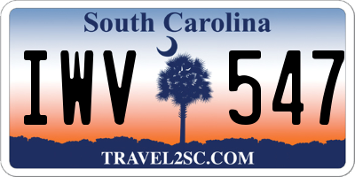 SC license plate IWV547