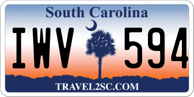SC license plate IWV594