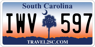 SC license plate IWV597