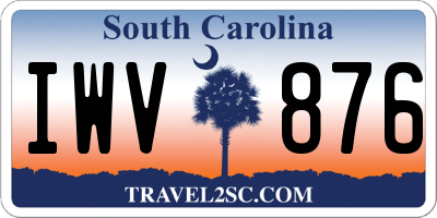 SC license plate IWV876