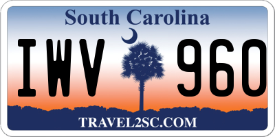 SC license plate IWV960