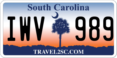 SC license plate IWV989