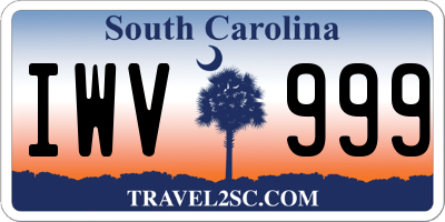 SC license plate IWV999
