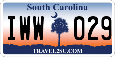 SC license plate IWW029