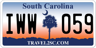 SC license plate IWW059
