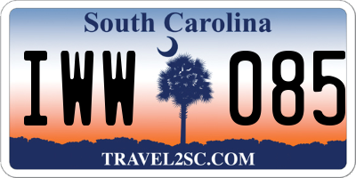 SC license plate IWW085