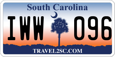 SC license plate IWW096