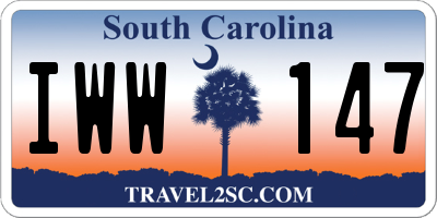 SC license plate IWW147