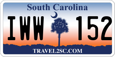 SC license plate IWW152