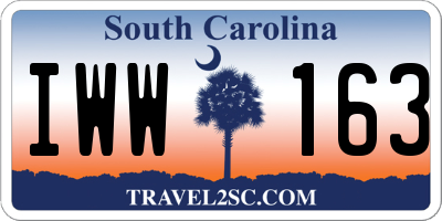 SC license plate IWW163