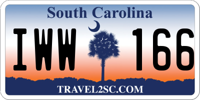 SC license plate IWW166