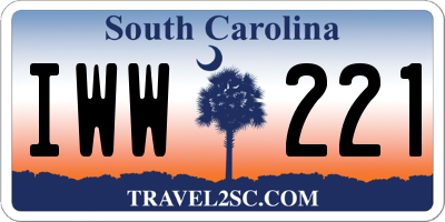 SC license plate IWW221