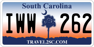 SC license plate IWW262