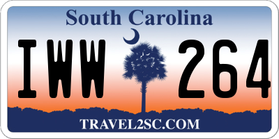 SC license plate IWW264