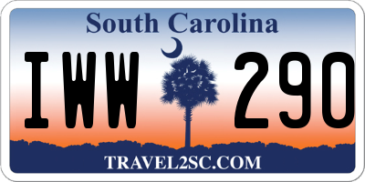 SC license plate IWW290