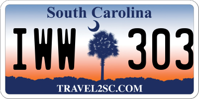 SC license plate IWW303
