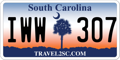 SC license plate IWW307
