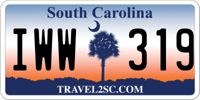SC license plate IWW319
