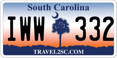 SC license plate IWW332
