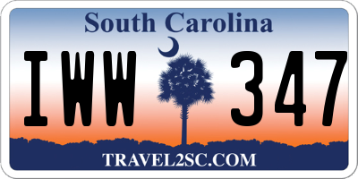 SC license plate IWW347