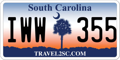 SC license plate IWW355