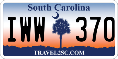 SC license plate IWW370