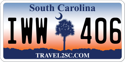 SC license plate IWW406