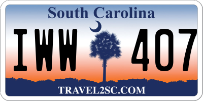 SC license plate IWW407