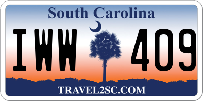 SC license plate IWW409