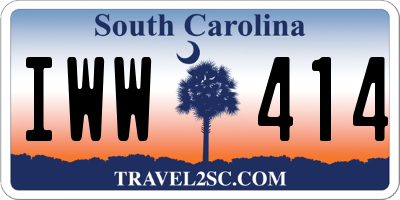 SC license plate IWW414