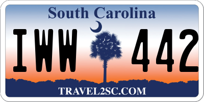 SC license plate IWW442