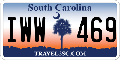 SC license plate IWW469