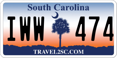 SC license plate IWW474